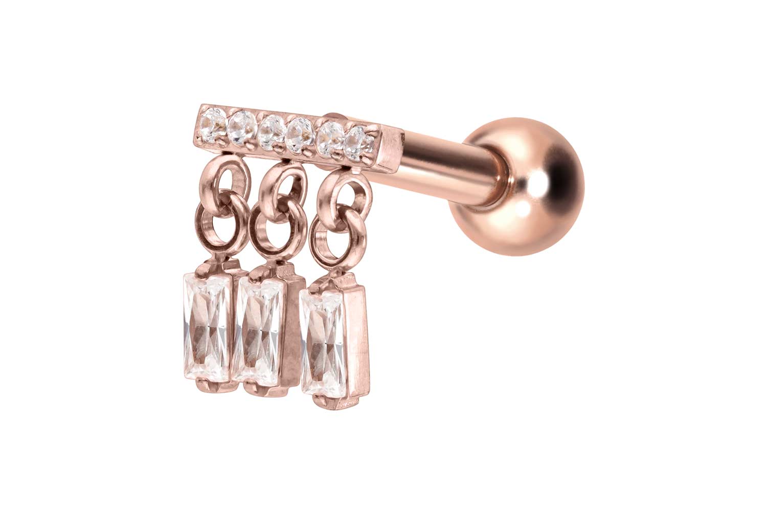 Titan Ohrpiercing mit Innengewinde WINDSPIEL